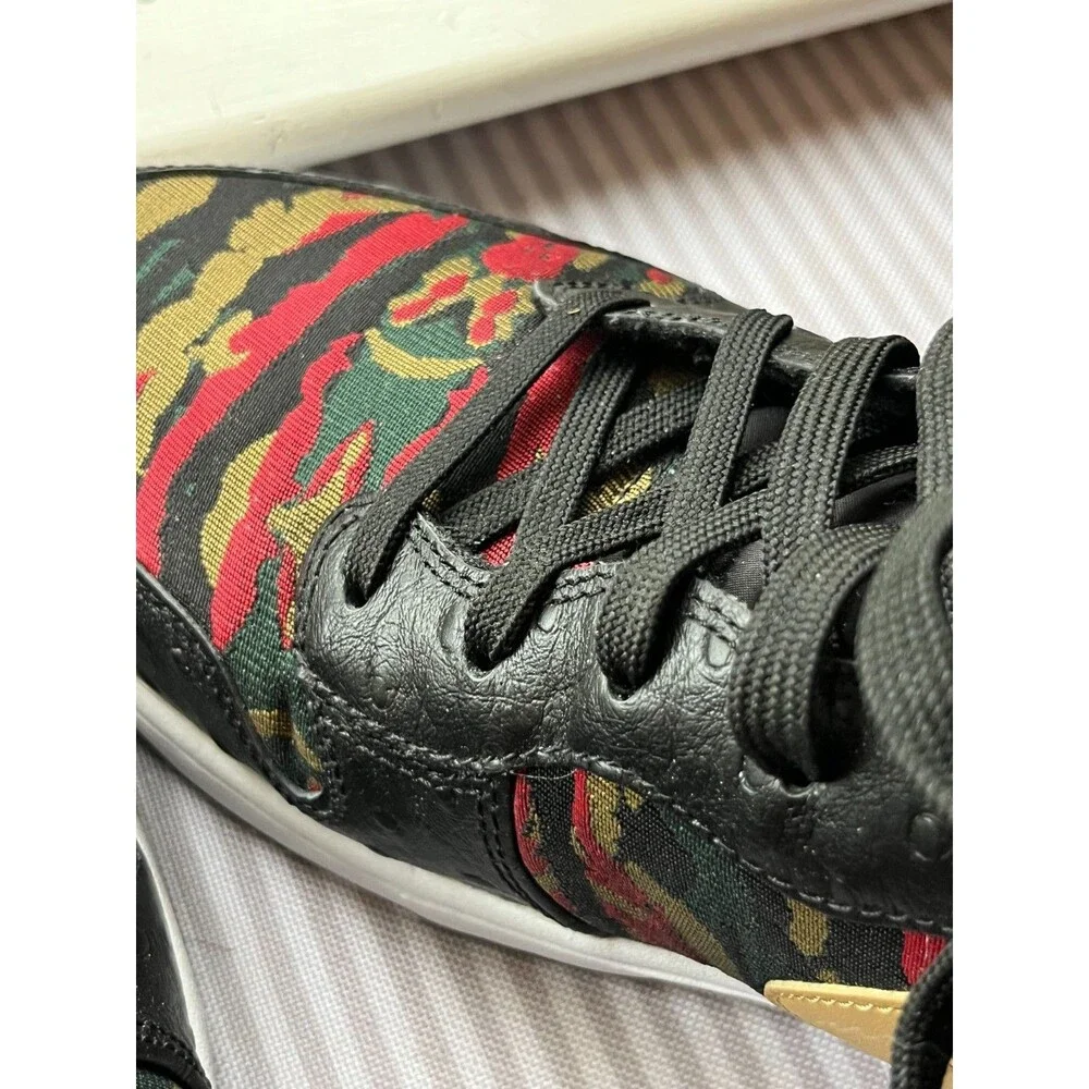 Nike Shoe Men 11 Dunk CMFT Premium Tiger Camo Ostrich 716714-002 Black Sneaker